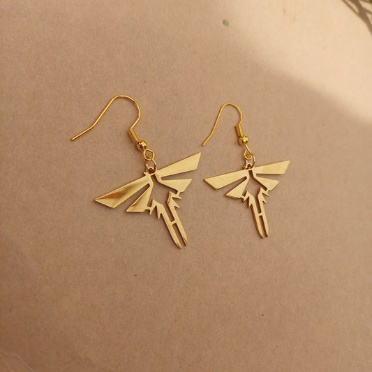 The Last of Us Firefly Gold & Silver Earrings Stainless Steel Jewelry - Silver Color Available at 2Fast2See.co