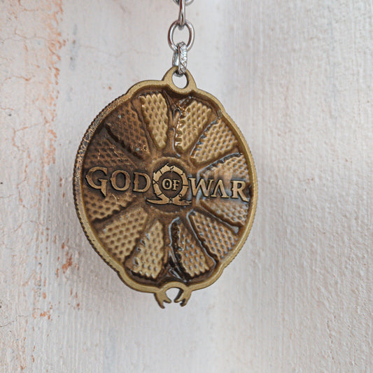 God of War Ragnarok - Kratos Gold Guardian Shield Keychain - Shield Available at 2Fast2See.co