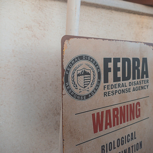 The Last of Us Fedra Metal Wall Sign - Biological Contamination Area