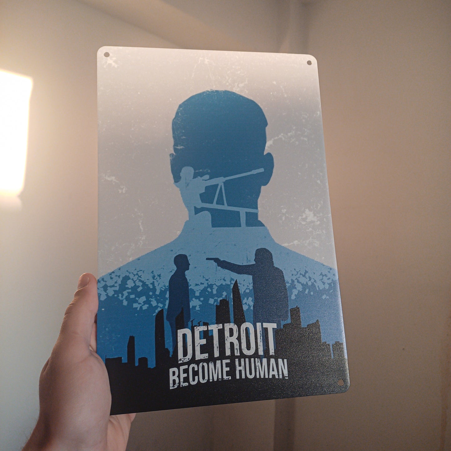 Detroit Become Human Video Game Inspired Metal Wall Tin Sign