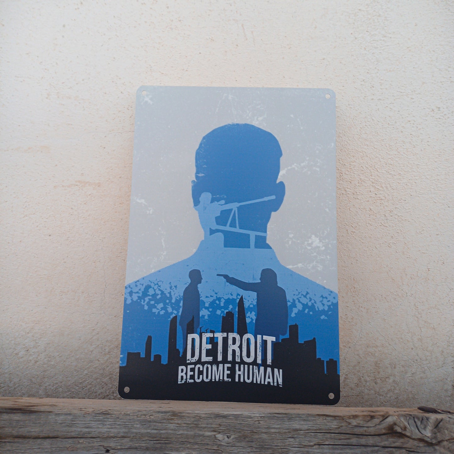 Detroit Become Human Video Game Inspired Metal Wall Tin Sign