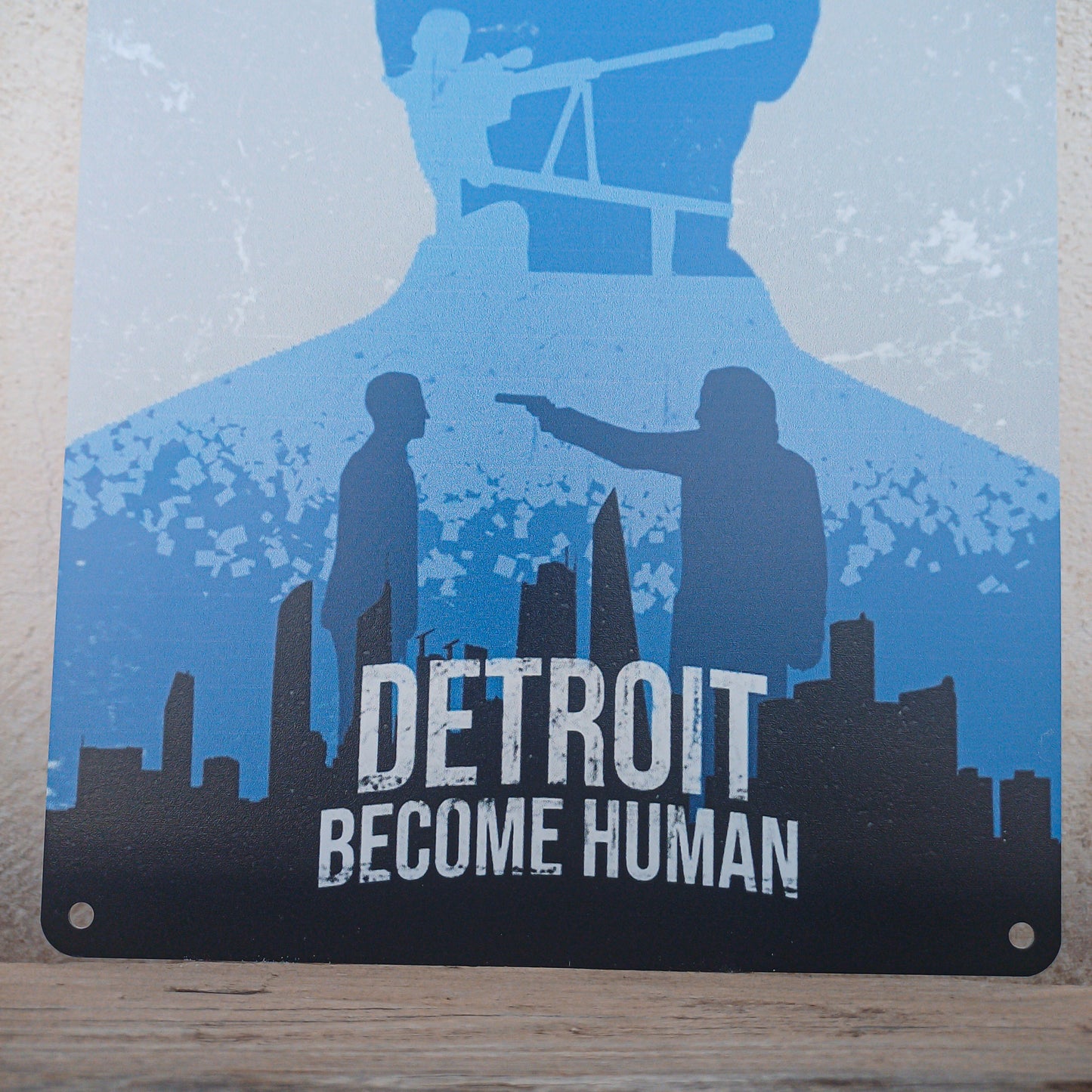 Detroit Become Human Video Game Inspired Metal Wall Tin Sign