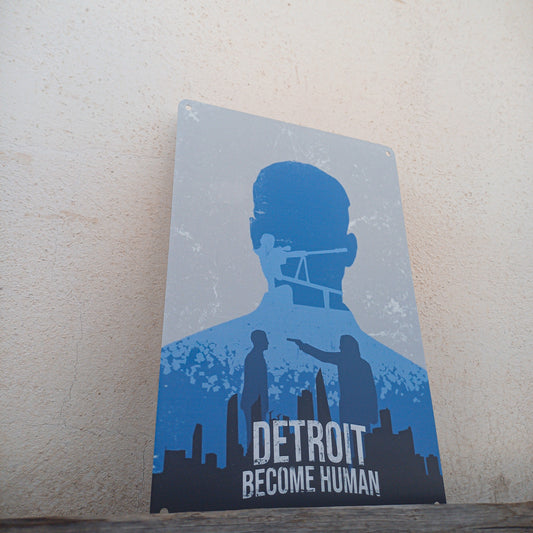 Detroit Become Human Video Game Inspired Metal Wall Tin Sign - 20x30cm Available at 2Fast2See.co