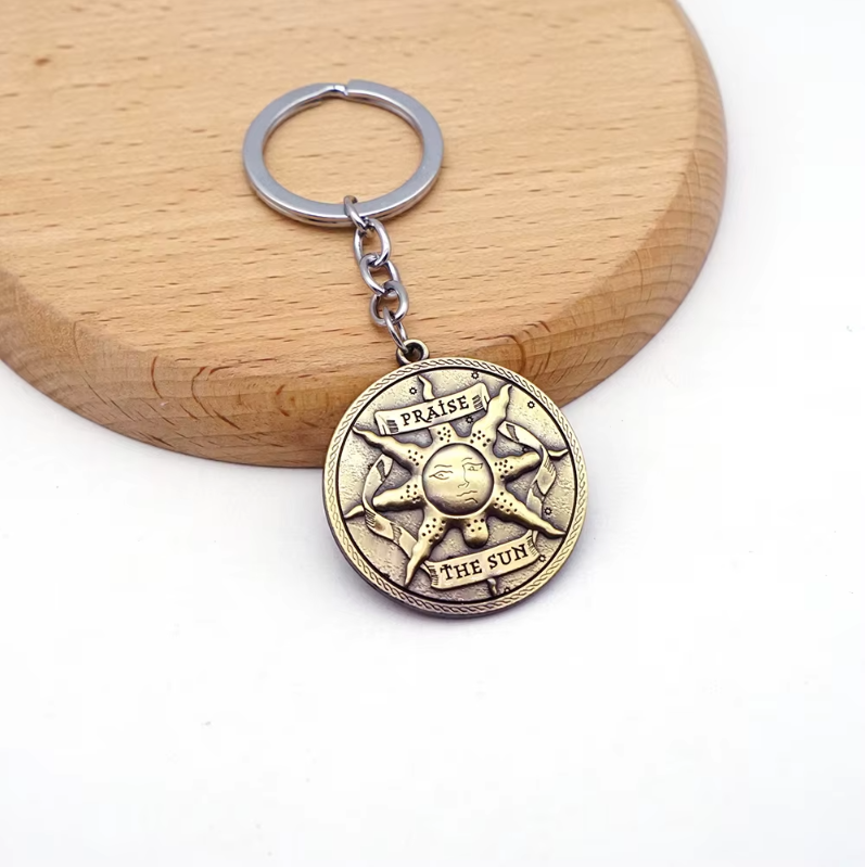 Dark Souls Steel Solaire of Astora Sun Inspired Keychain