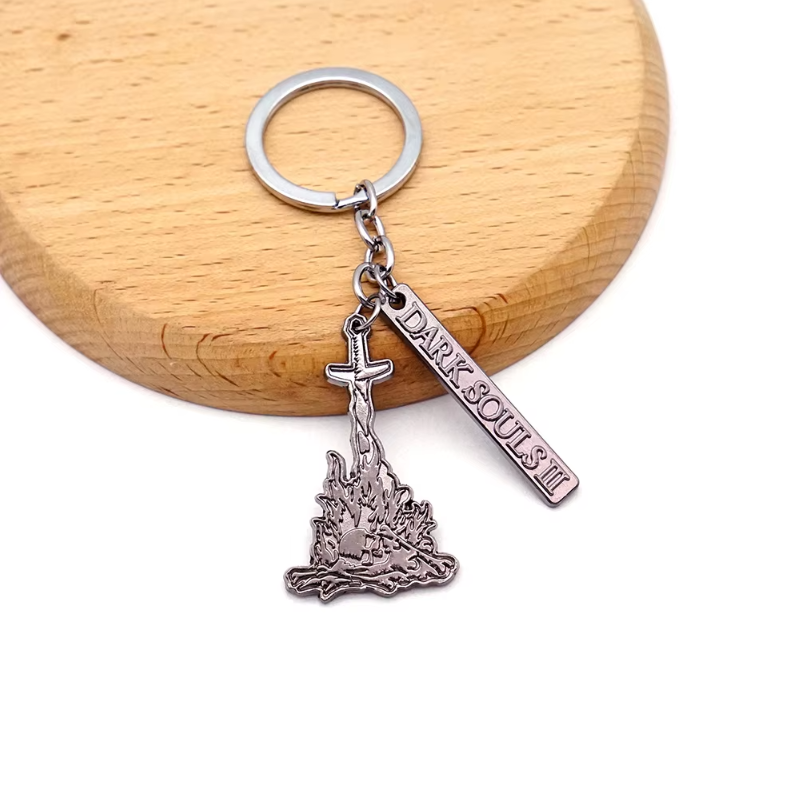Dark Souls III Metallic Tag Bonfire Keychain