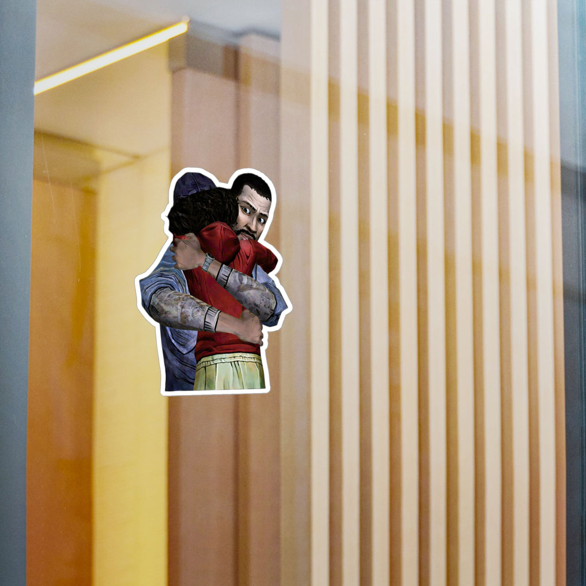Telltales The Walking Dead Lee Everett & Clementine Hug Sticker