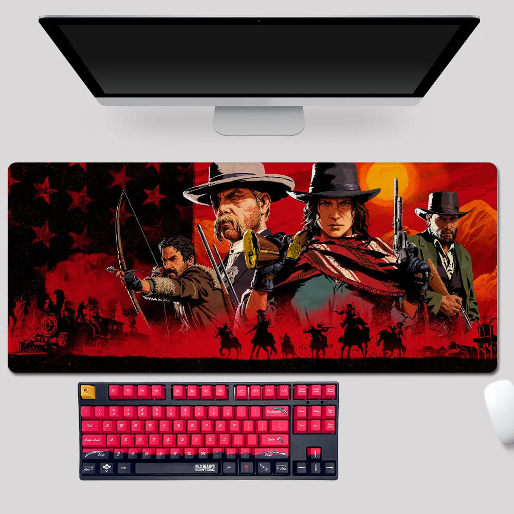 Red Dead Redemption 2 Themed Pbt Keycaps 108 Key Set for Mechanical Keyboard OEM Profile - OEM Profile Available at 2Fast2See.co