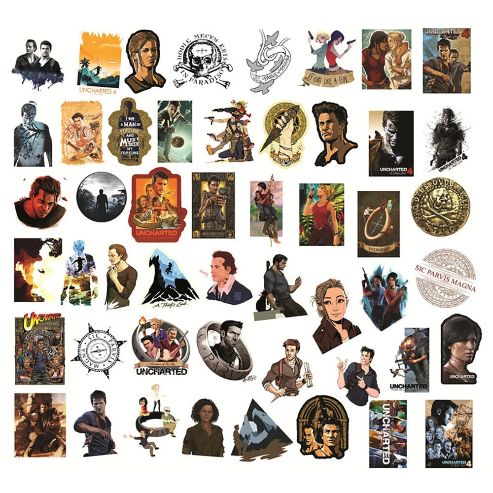 Uncharted 4 Game Inspired Stickers - 3 Sets