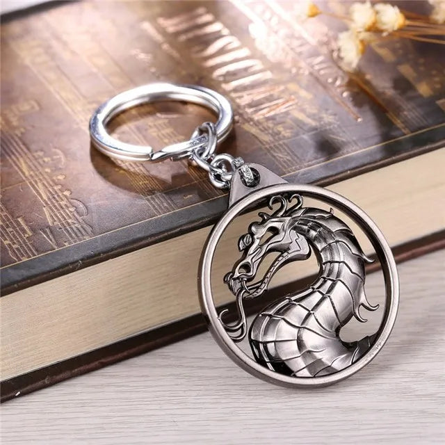 Mortal Kombat Dragon Metal Keychain - Iconic Game-Inspired Design - Available at 2Fast2See.co