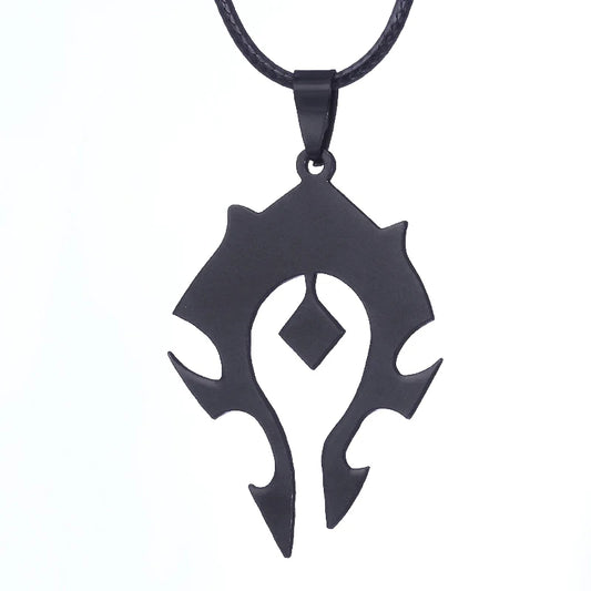 World of Warcraft Horde Alliance Logo Stainless Steel Pendant Necklace