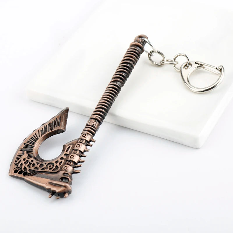 World of Warcraft Axe Keychain Grom Hellscream Gorehowl Axe Keyring