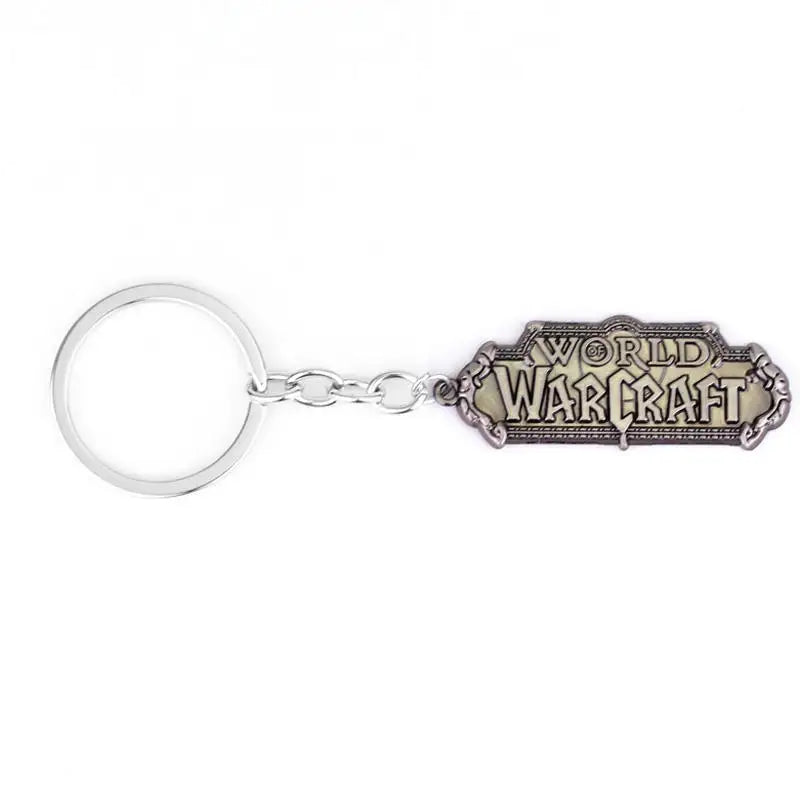 World Of Warcraft Keychain Engraved Logo Metal Keyring - Default Title Available at 2Fast2See.co