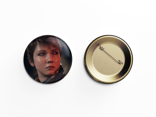 Detroit: Become Human Kara Pin Handmade Round Badge - 58mm Available at 2Fast2See.co