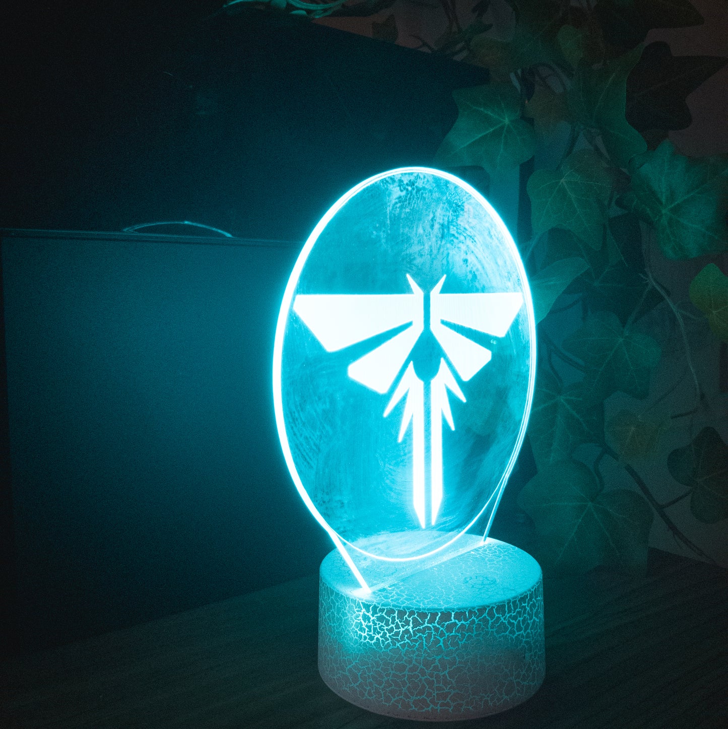 The Last of Us Firefly 3D RGB Night Lamp With Controller - Black Lamp Base Available at 2Fast2See.co