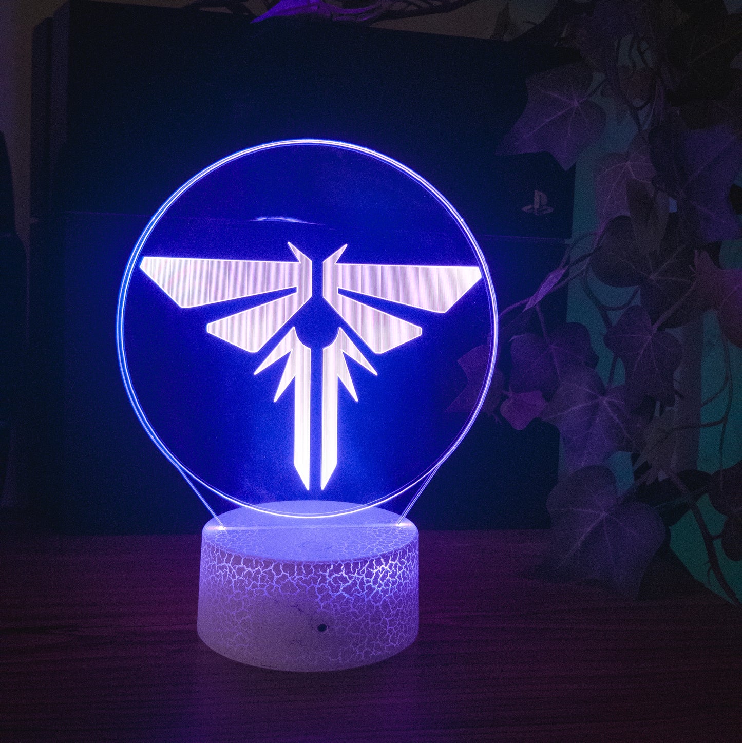 The Last of Us Firefly 3D RGB Night Lamp With Controller - Black Lamp Base Available at 2Fast2See.co