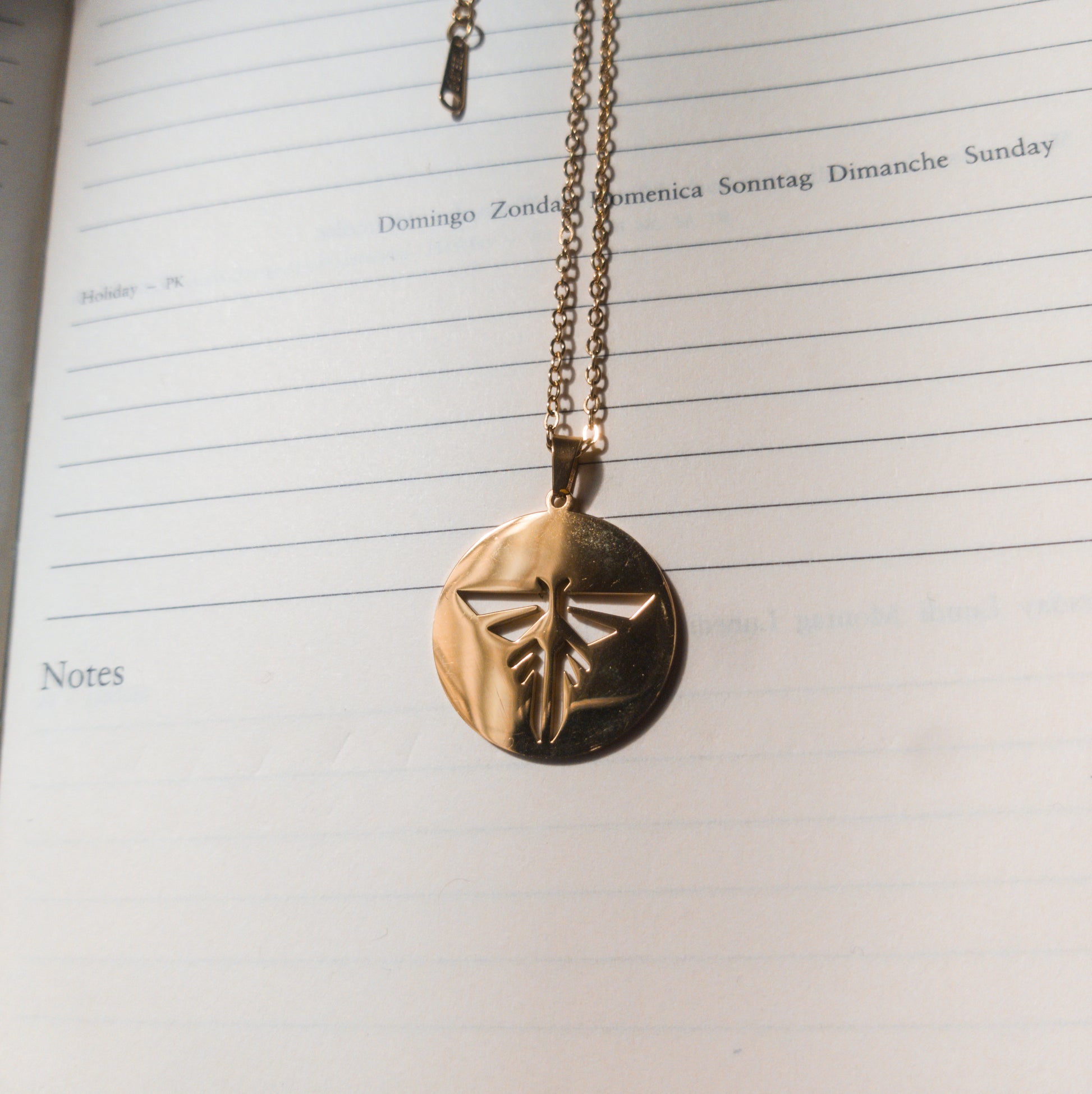 The Last of Us Stainless Steel Firefly Necklace - Gold Available at 2Fast2See.co