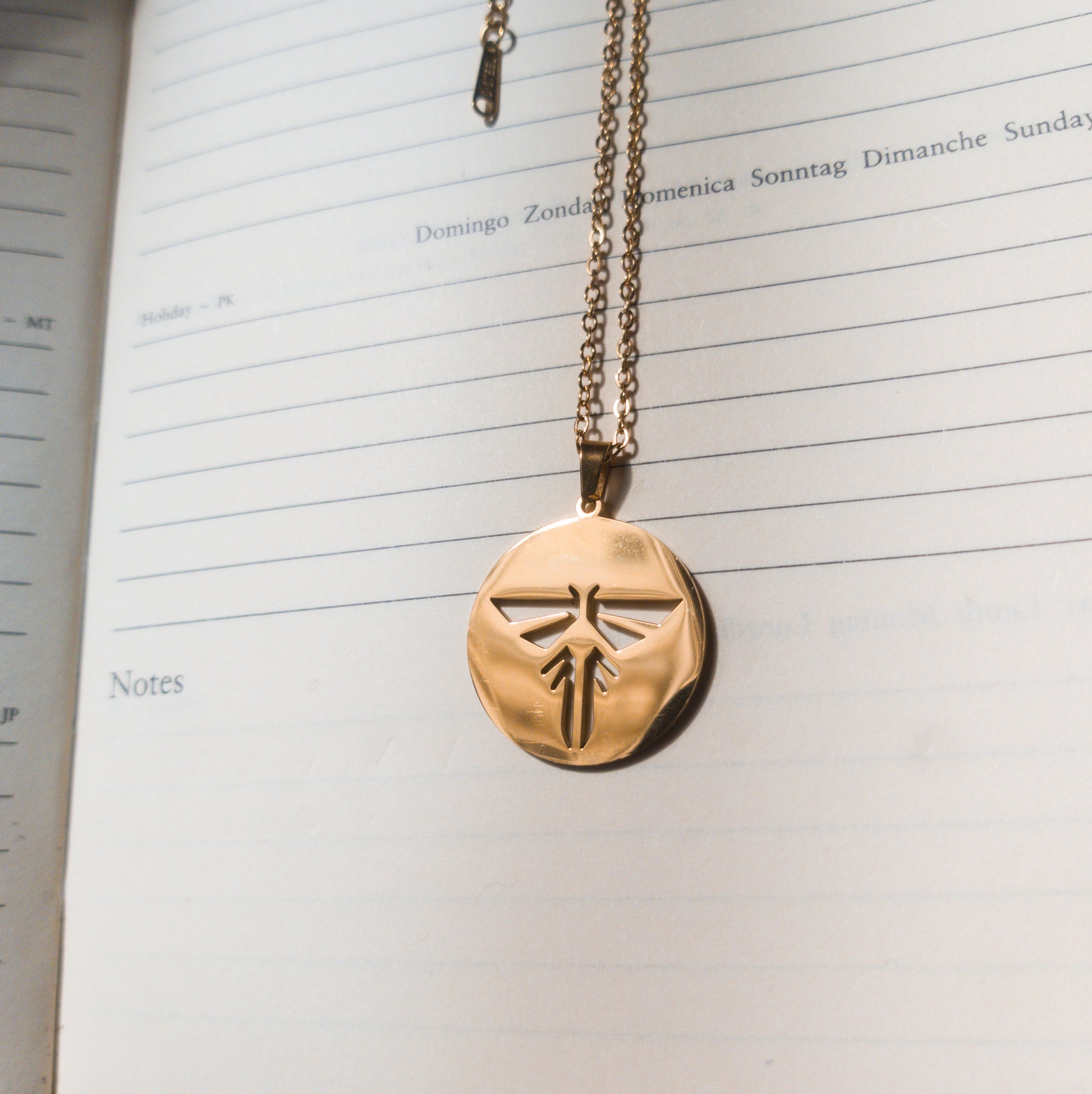 The Last of Us Stainless Steel Firefly Necklace - Gold Available at 2Fast2See.co