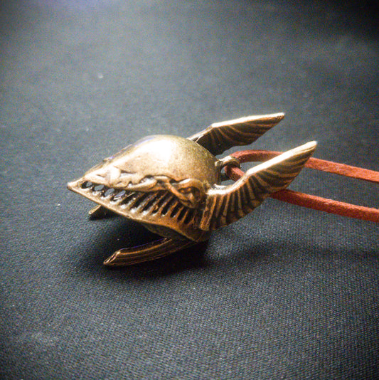 Blade of Miquella Malenia Valkyrie Gold Helmet Premium Leather Necklace - Default Title Available at 2Fast2See.co