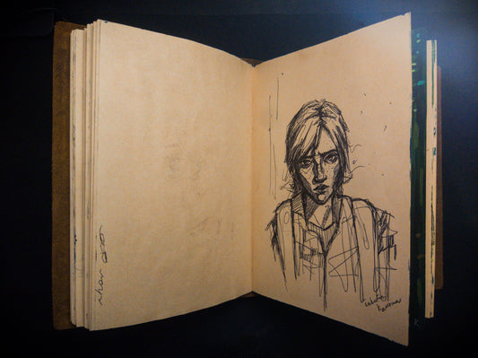 Handmade Leather Cover Sketchbook Vintage Style - Aesthetic Vertical Cover Available at 2Fast2See.co