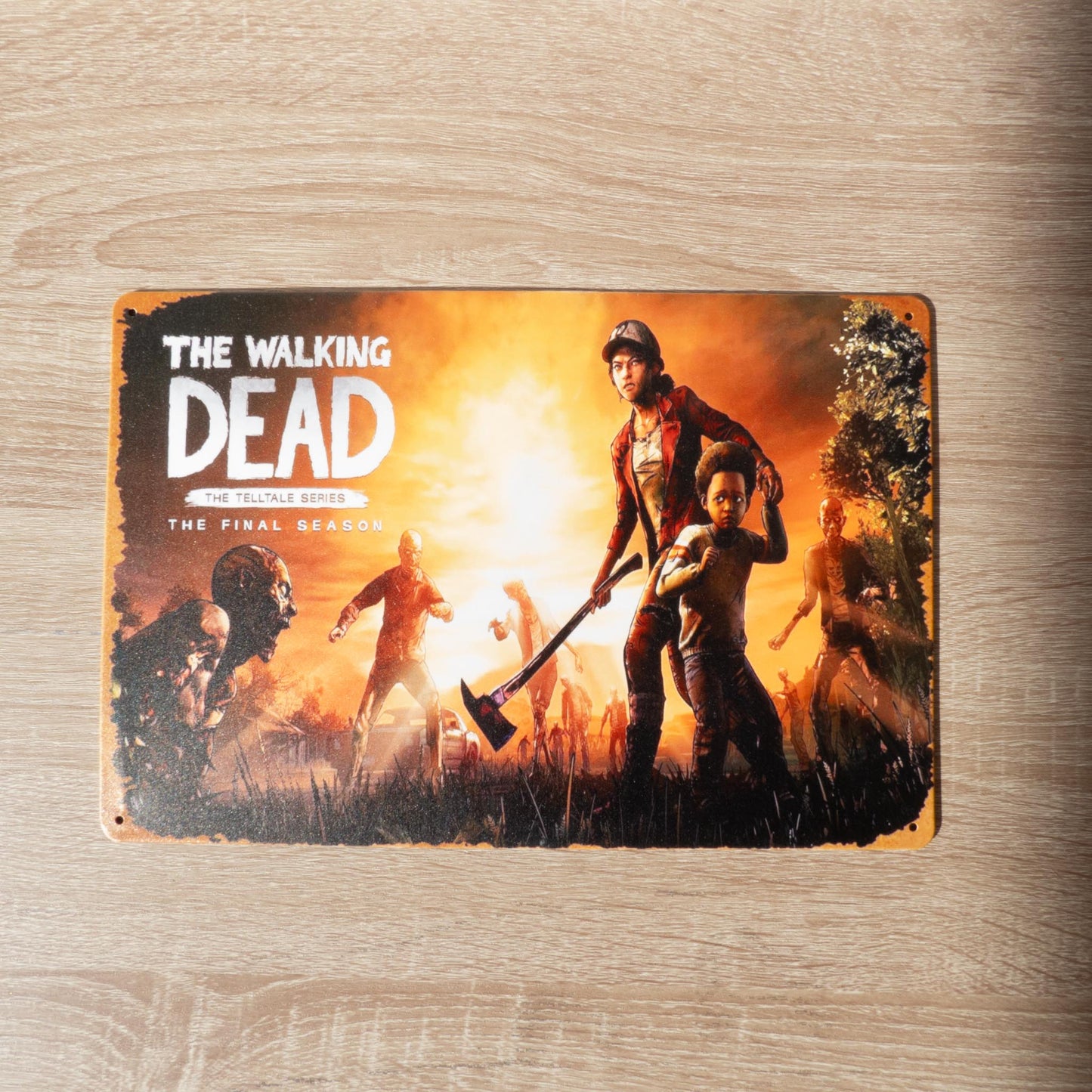 The Walking Dead Season 4 Clementine Telltale Game Retro Metal Sign