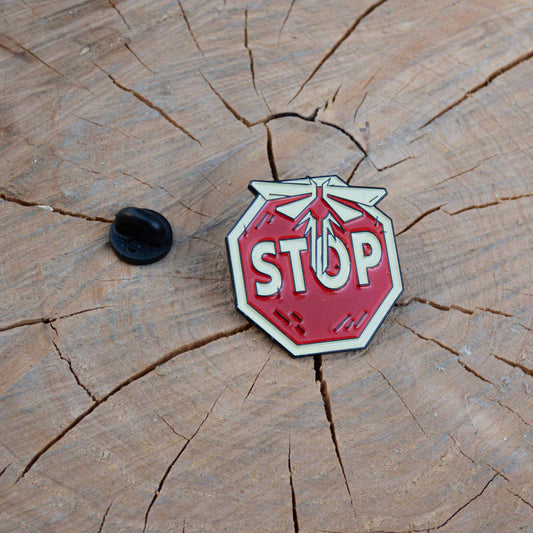 The Last of Us Stop Sign Metallic Pin