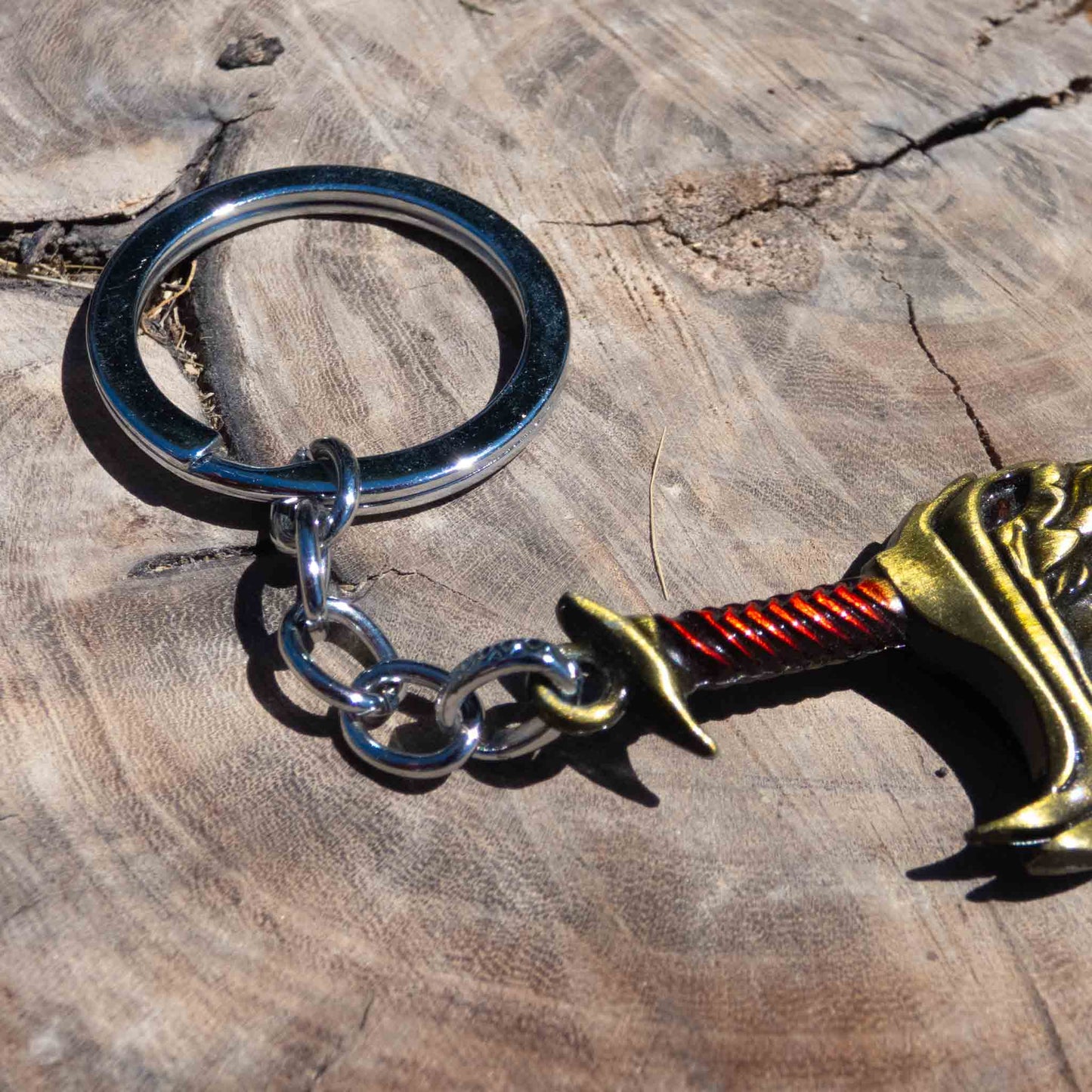 God of War Video Game Gold 9cm Blade of Chaos Keychain