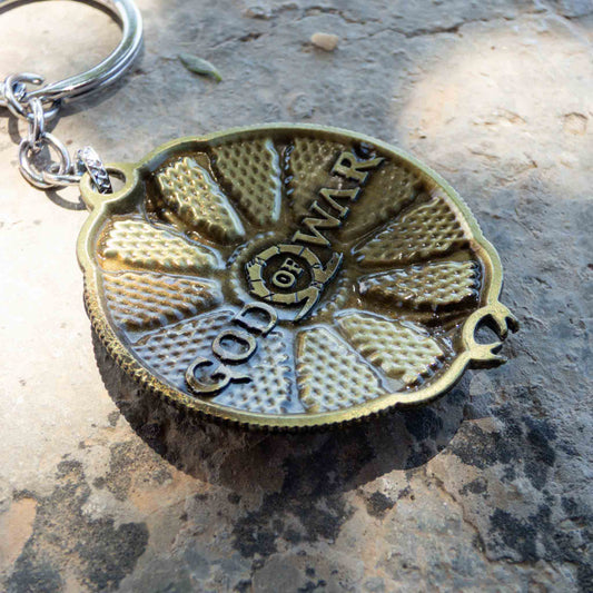 God of War Ragnarok - Kratos Gold Guardian Shield Keychain