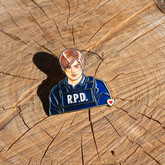 Resident Evil R.P.D. Leon Metallic Brooch Pin