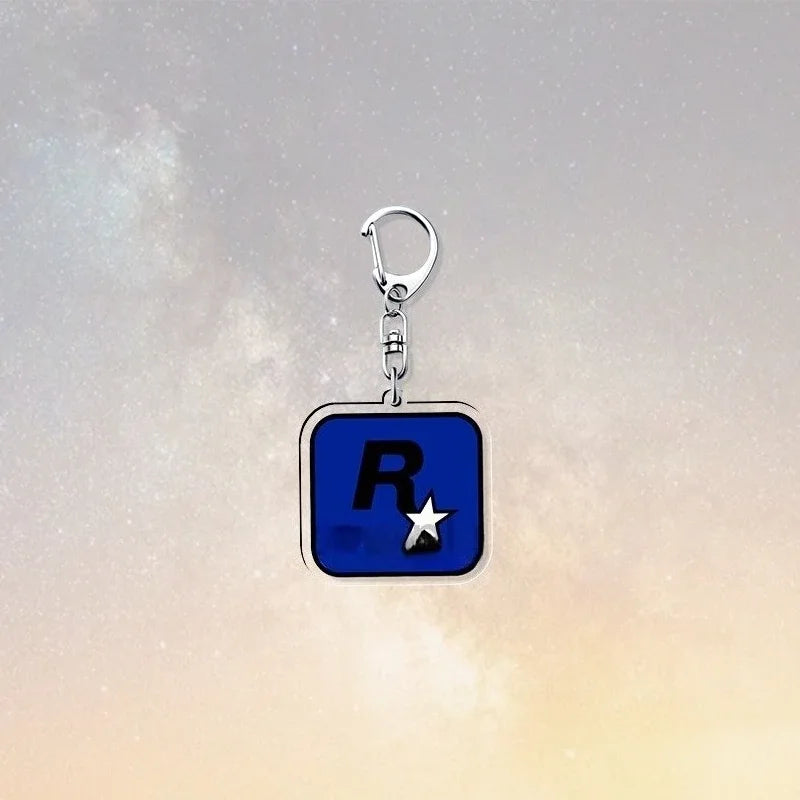 GTA Rockstar Games Acrylic Logo Double Sided Keychains