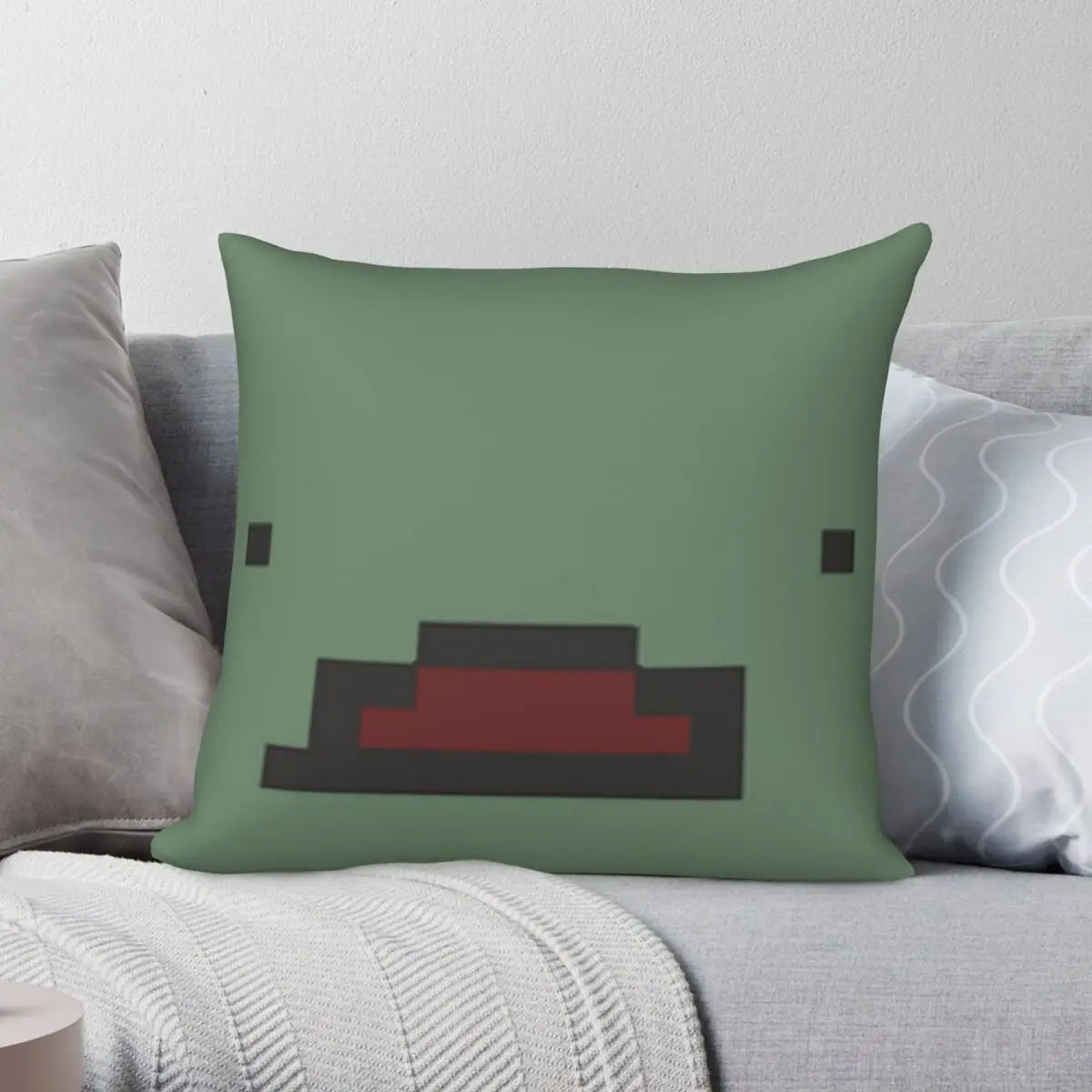 Unturned Zombie Head Pillowcase Cover Polyester Linen Velvet Pattern with Zip - Available at 2Fast2See.co