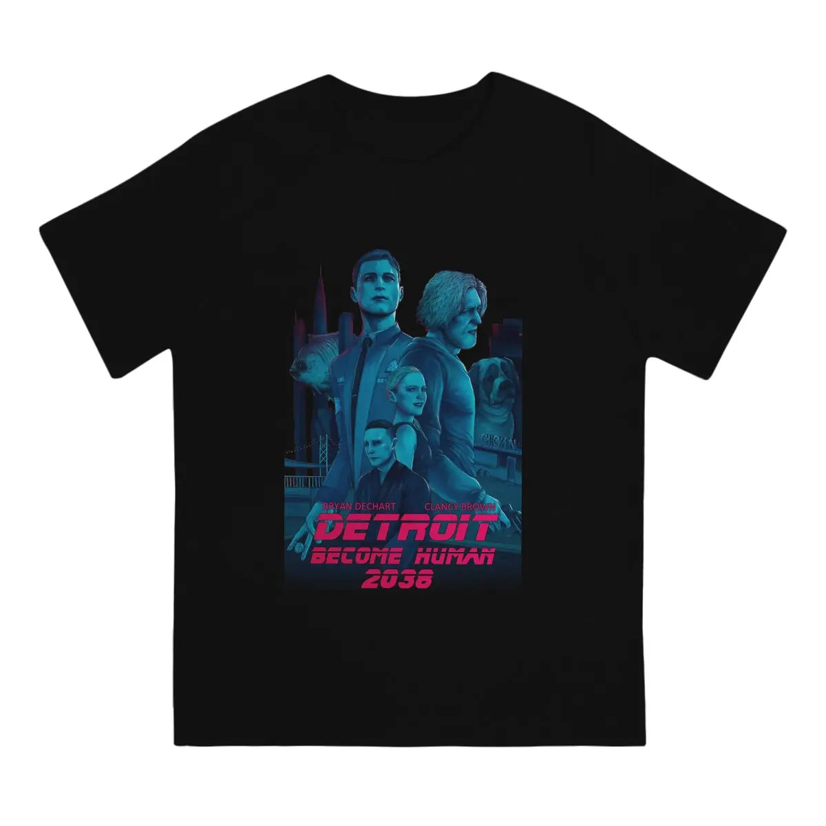 Detroit Become Human 2038 Retro Inspired Tshirt