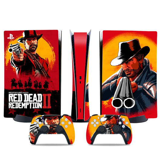 Red Dead Redemption 2 Skin For PS5 Digital Slim/PS5 Edition Console And Controller Cover - Default Title Available at 2Fast2See.co