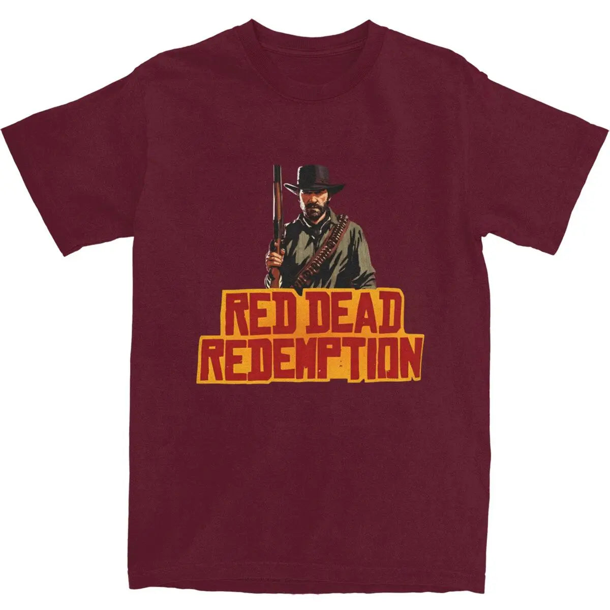 Red Dead Redemption Tshirt Retro Arthur Morgan Design - Red / S Available at 2Fast2See.co