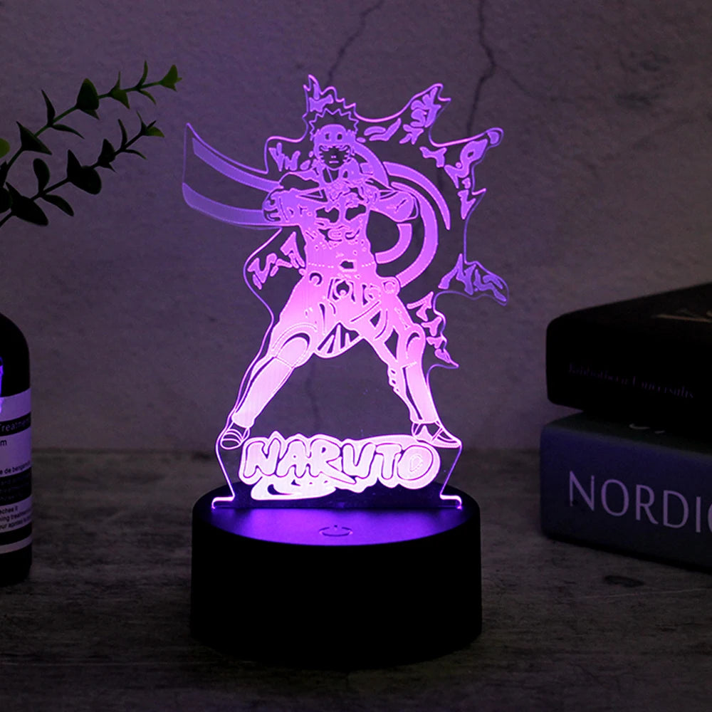 Anime Naruto Uzumaki LED 3D Night Lamps 16 Colors Lamp Decor