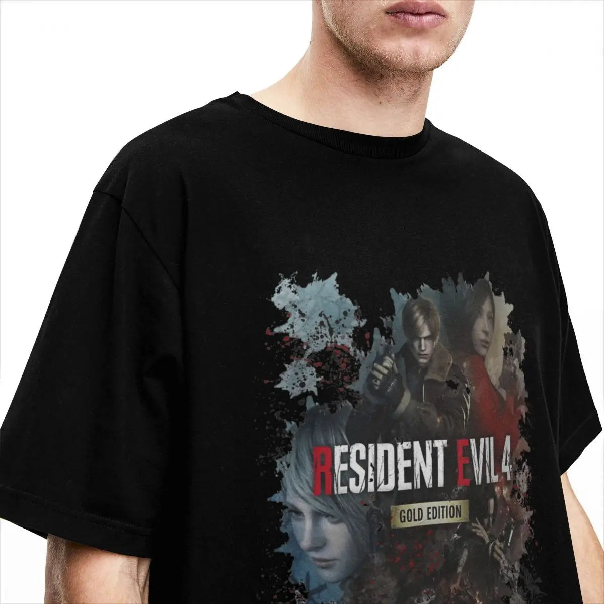Resident Evil 4 Remake Tshirt Gold Edition Cotton Casual Tee