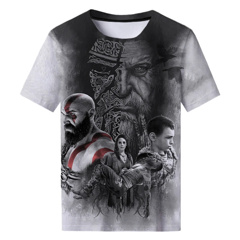 God of War Ragnarok Tshirts Casual Themed Cotton Tshirts - Option 5 / S Available at 2Fast2See.co