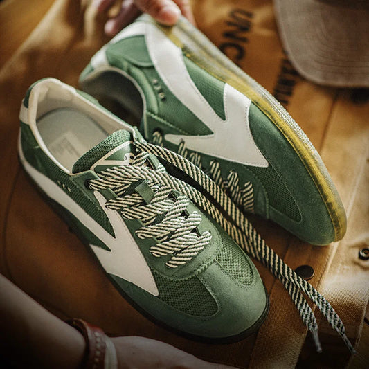 Retro Red Tornado Aesthetic German Trainer Sneakers Breathable Mesh Upper