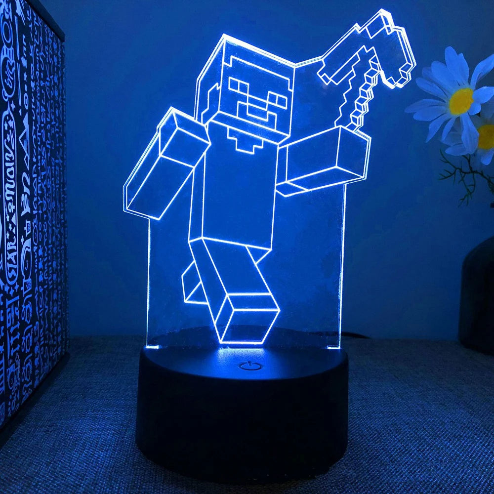 Minecraft 3D Night Lamps LED Lights with Remote Control - 2 Available at 2Fast2See.co