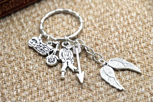 The Walking Dead Silver Charm Key Ring - Default Title Available at 2Fast2See.co