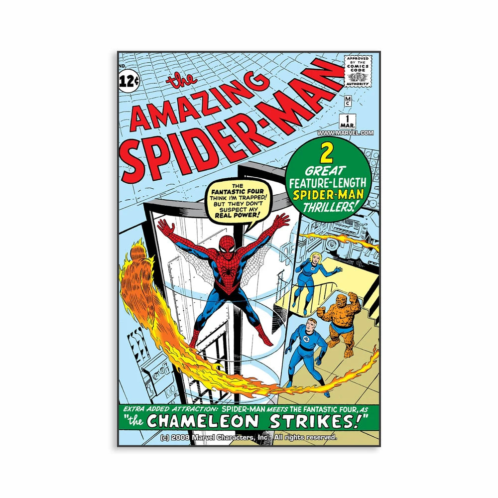 Vintage Classic Posters Avengers, Marvel & Spiderman Prints Cartoon Comic Pictures - 8 / 60x90cm Available at 2Fast2See.co