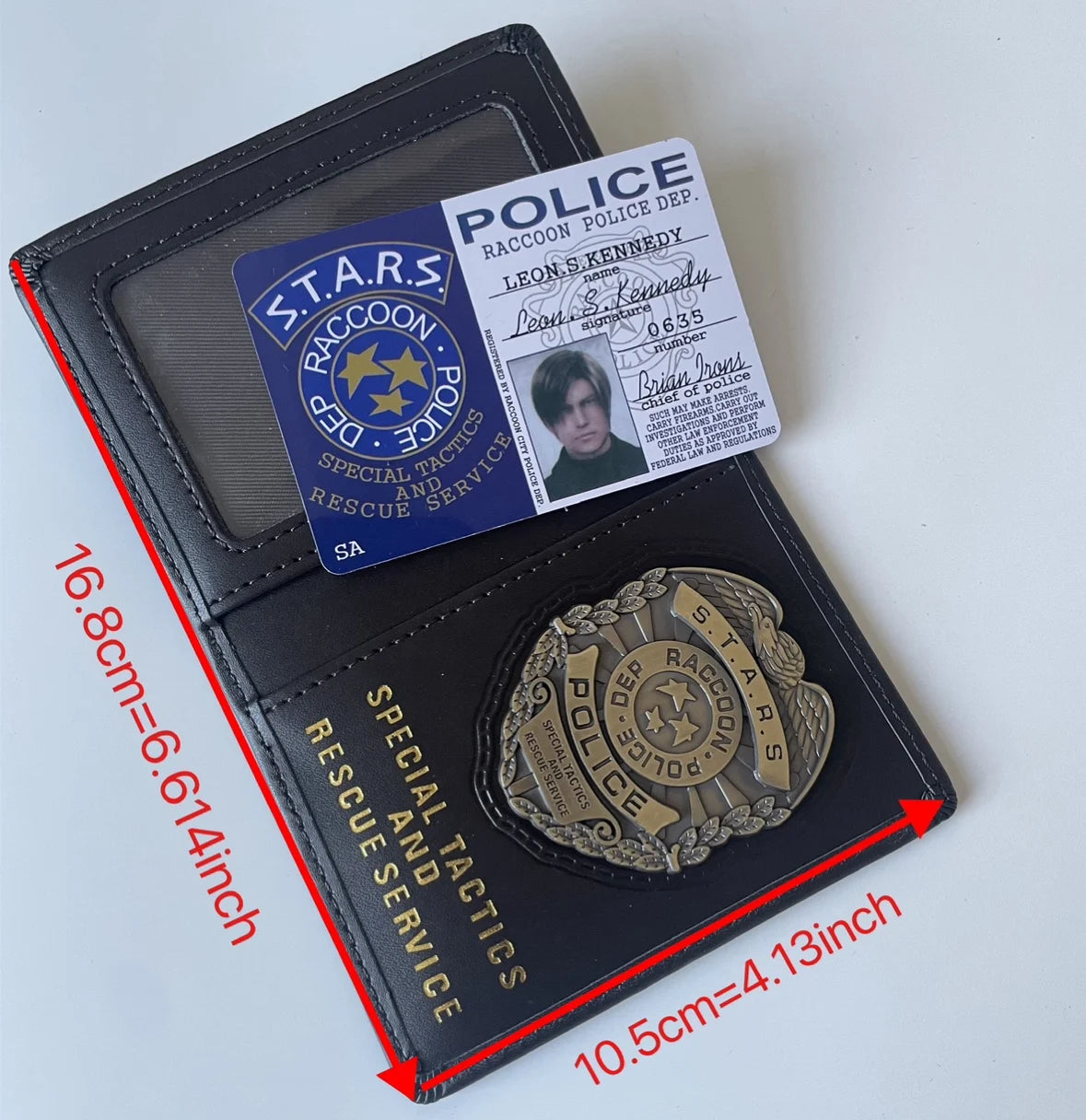 RE4 Leon Scott Kennedy Game Metal Badge Wallet Ada wong Chris Redfield Rebecca Customized Cosplay Accessory