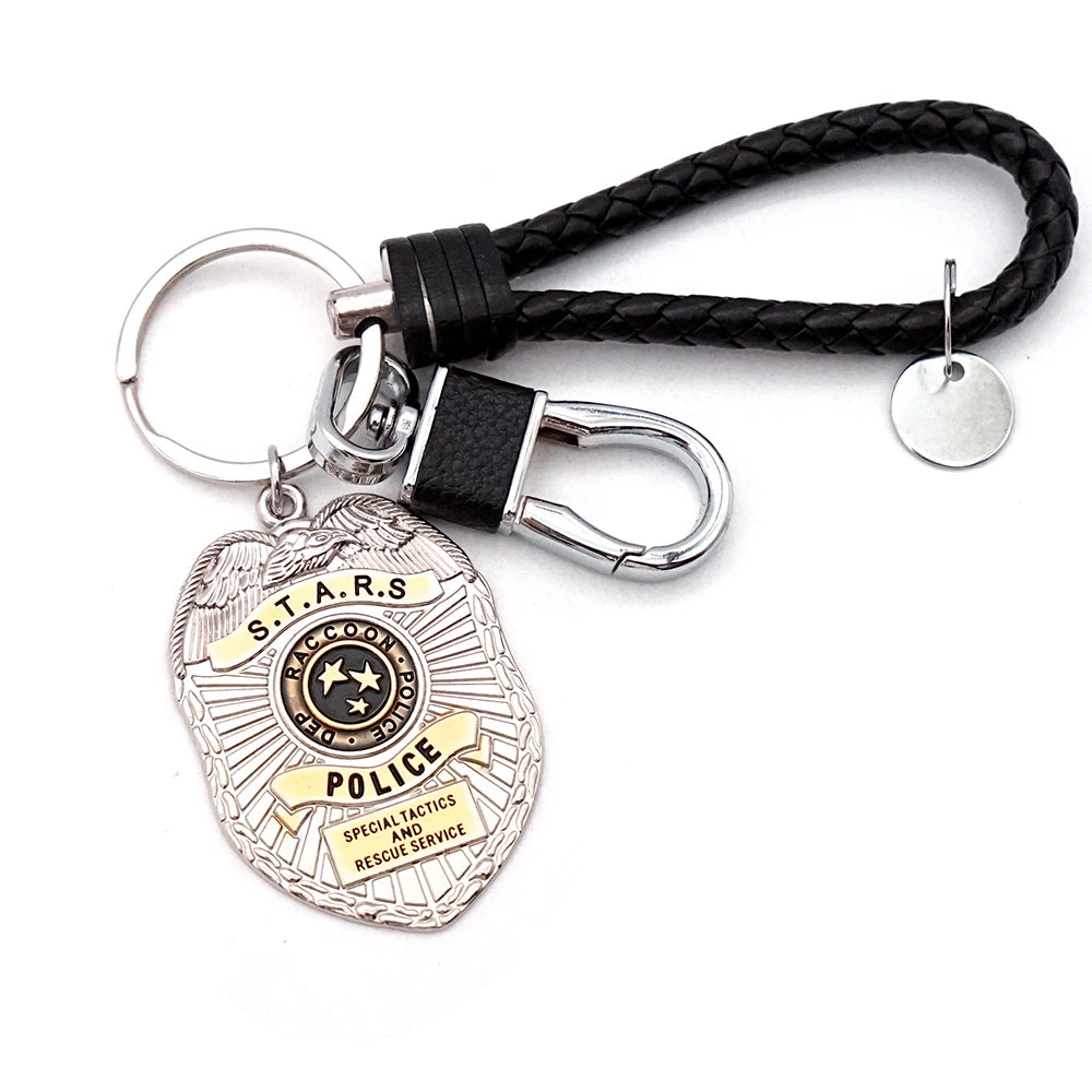 Resident Evil Game Leon S Kennedy RPD Raccoon City Keychains