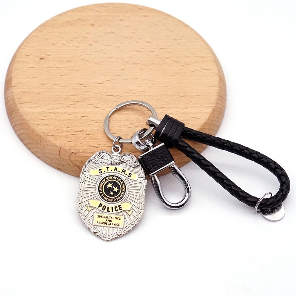 Resident Evil Game Leon S Kennedy RPD Raccoon City Keychains