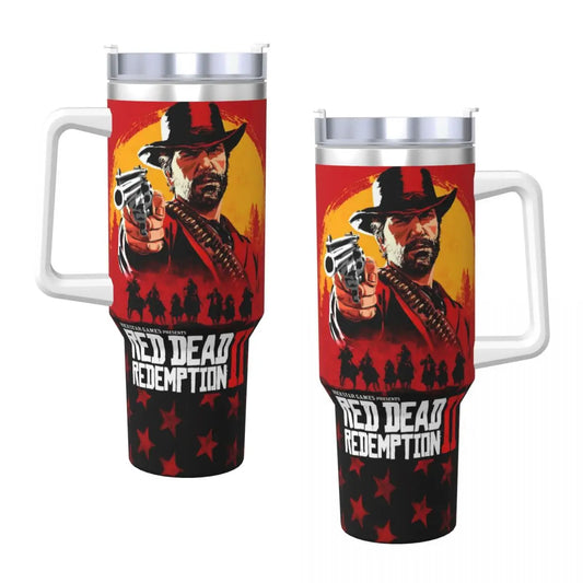 Red Dead Redemption 2 Portable Stainless Steel Thermal Drink Cups - Option 1 / 1000-1500ml Available at 2Fast2See.co