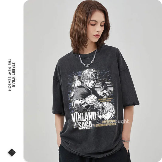 Vinland Saga Thorfinn Thorsson Anime Vintage Askeladd Washed Short Sleeve Top