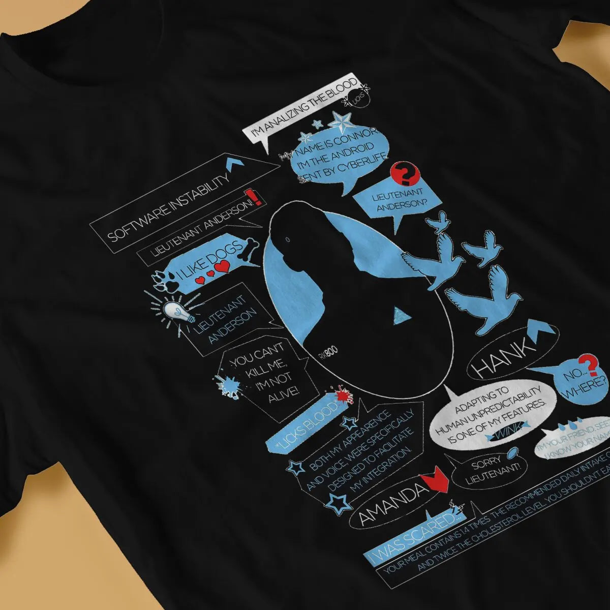 Detroit Become Human I Like Dogs Aesthetic DBH Tshirt