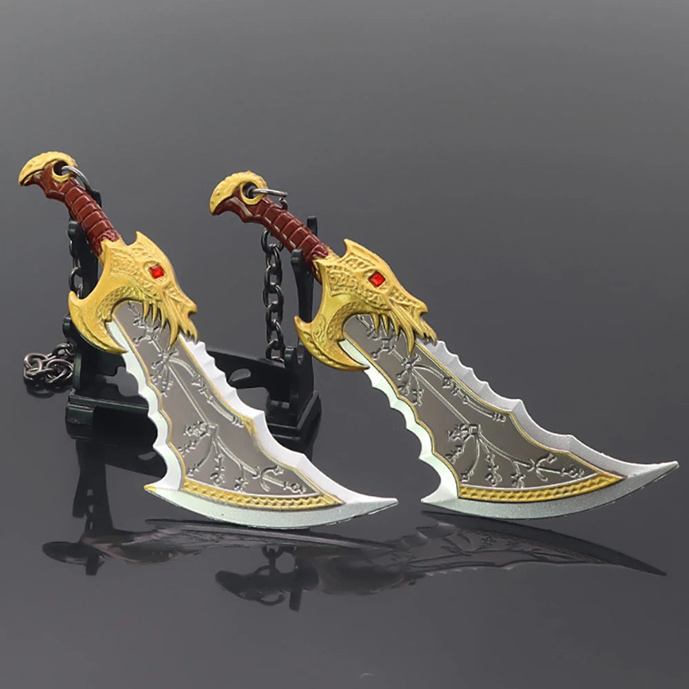 God of War 15cm Double Blades of Chaos with Big Chain Kratos Weapon Keychain - Default Title Available at 2Fast2See.co