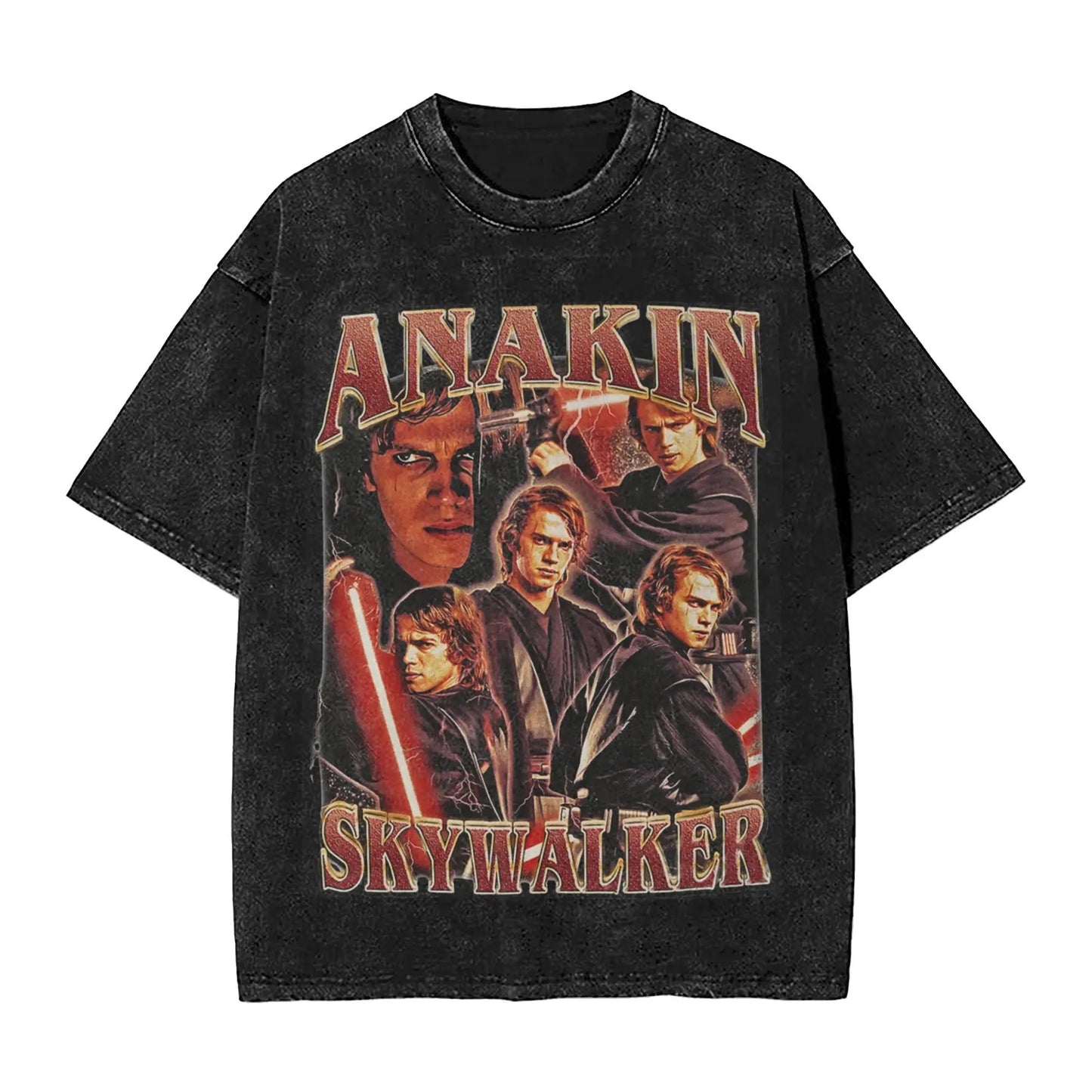 Anakin Skywalker Washed Tshirt Vintage 100% Cotton Printed Top