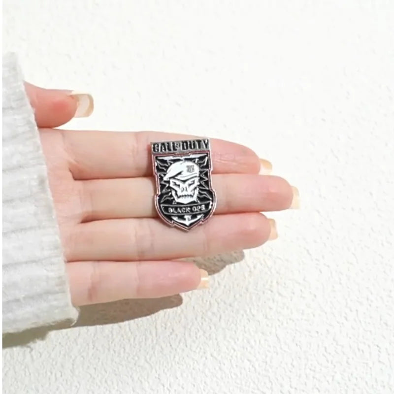 Call of Duty Pin Black Ops Skull Shaped Brooch - Call of Duty Pin Available at 2Fast2See.co
