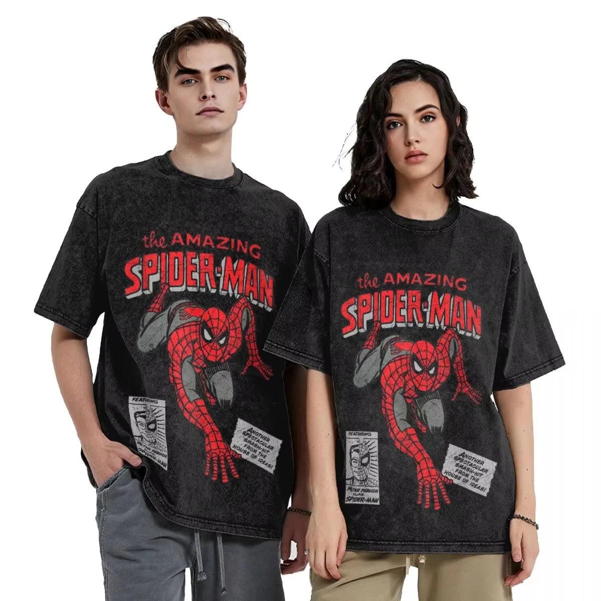 The Amazing Spiderman Comic Vintage Washed Tshirt